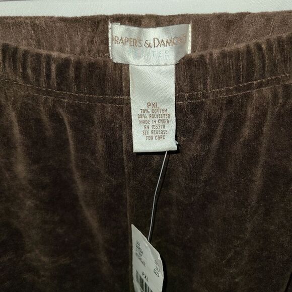 Draper's & Damon's Petites Hot Chocolate Brown Pull On Pants Size PXL - Picture 5 of 9